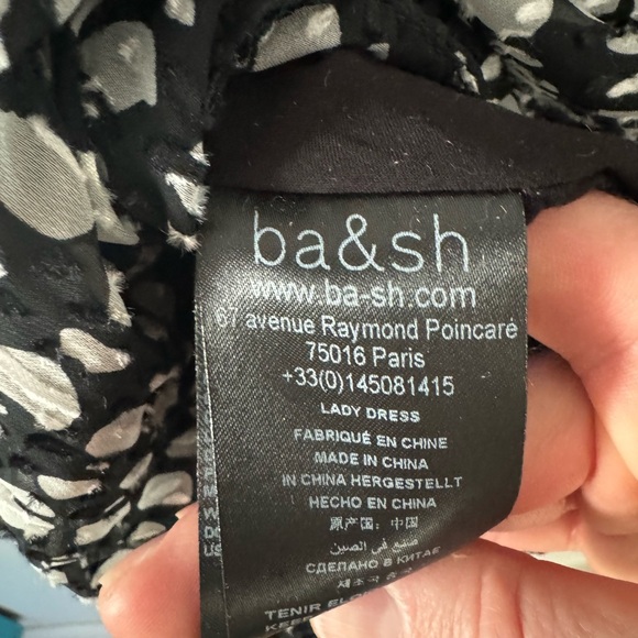 Ba&sh mini dress, black, white and grey textured material - Picture 4 of 7